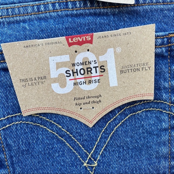 🆕 Levi’s 501 Shorts High Rise Denim Jean Plus - Picture 6 of 8